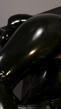 Horny Rubber Doll Playing with Herself and Using Sub as Face Dildo