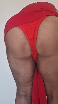 Dirty Red Dress on Demand Hairy Cunt