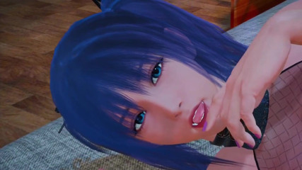 Wraith ward: Sexy japonská dívka s modrými vlasy zvládne správně velký penis: 3D...