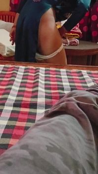 Desi Housewife Changing Panty in From of Her Lover