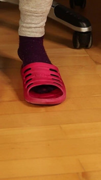 Dirty socks &slipper tease - look de treino usado