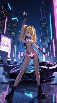 108. Tarian Versi Puteri Peach Cyberpunk (Ai Animation)