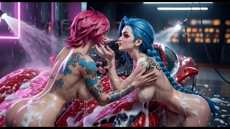 Ianimedia: Jinx e eu vimos lavar a Ferrari vermelha molhada e...
