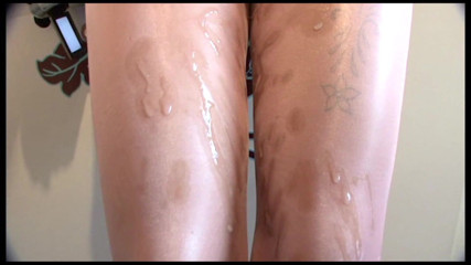 Nylon Xtreme: Double baise en collants roses brillants