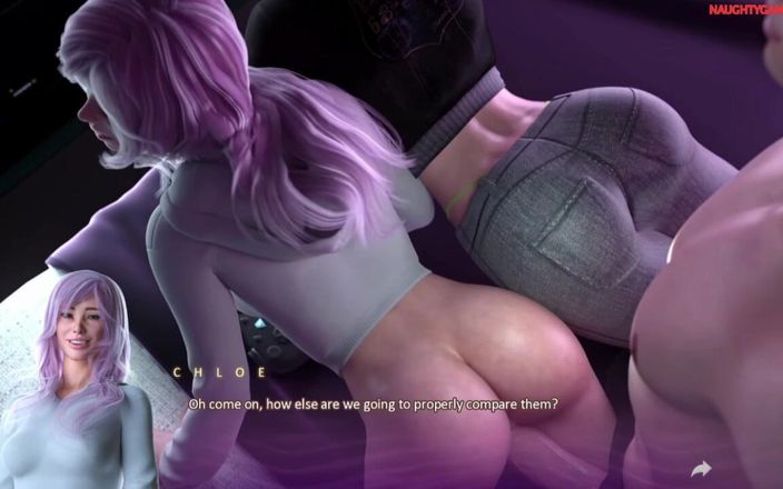 Naughty gameplays: アポカラスト - 2人のセクシーな女との3Pファック、2人の美しい引き締まったお尻がファックされる - 3Dポルノゲーム