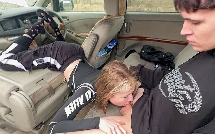 Fuck On Street: Horny Teen Couple Fucks in the Car