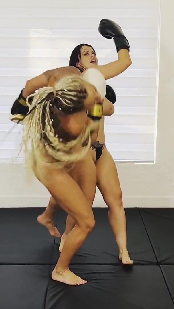 Nadia White Vs Andi Vicious in a Topless Boxing Match