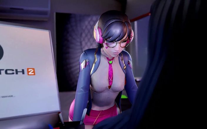 MsFreakAnim: Overwatch 2 Porn Dva First Anal with a Big Black Cock...