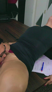 Overtime in Anal: Boss Eating Secretary on Top of Office Desk
