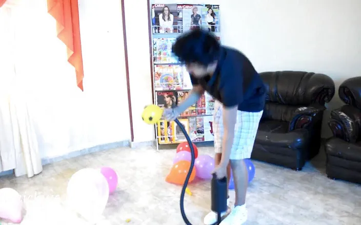 Dreichwe: Crushing balloons with the shoes