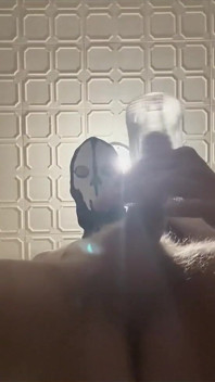 7 Inch (18cm) Hot Cock Owned by a Masked Slim Twink. Flashlight Intense Masturbation, Moaning. Full Video