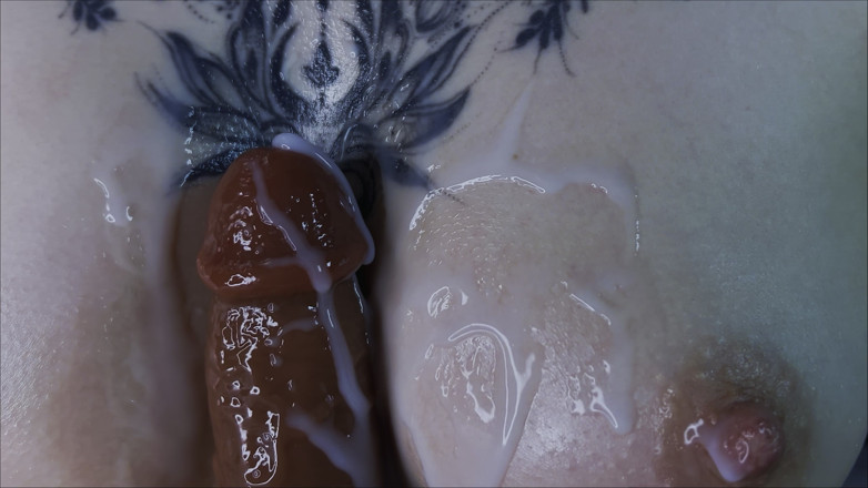 JessLux: Asian Girl Plays with Cum After Bukkake