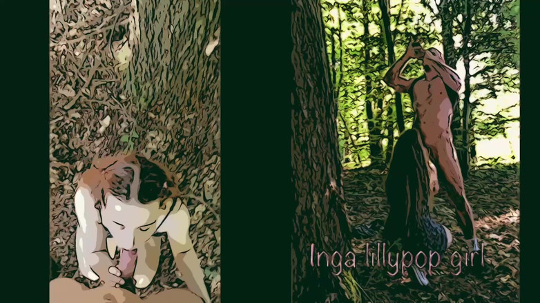 Inga lillypop girl comics: 年上の男性が森で若いブロンドとセックスする