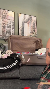 Wonderfully Beautiful Hot Redhead Girl Does an Unboxing with a Try on Haul for Nightie, Skirt and Over Knee Socks with Lingerie