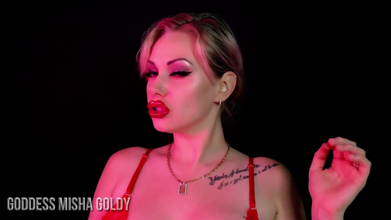 Goddess Misha Goldy: Lips addiction training! Become totally brain washed! Goon &amp; jerk 1