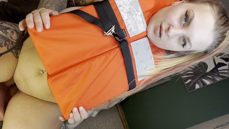 ChandlerKnight: Life Vest Try on and Dildo Ride Front View and...