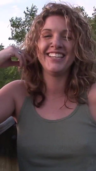 Gorgeous Babe Strips Buck Naked in a Public Park