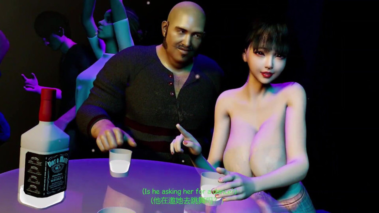 Why fuck so hard: 3D duże Japońska żona zdradza nieznajomego w barze