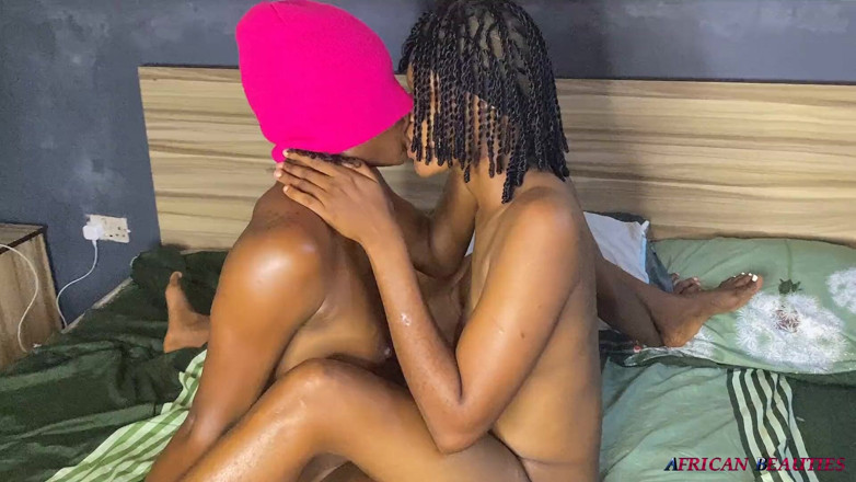 African Beauties: African Lezzies Scissoring and Strap-on Fuck