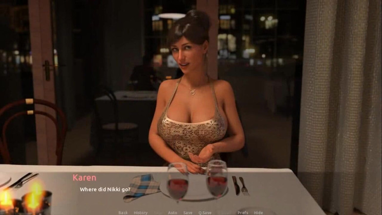 Dirty GamesXxX: 더 방문 : 레스토랑 ep.56에서 테이블 아래 위험한 오럴