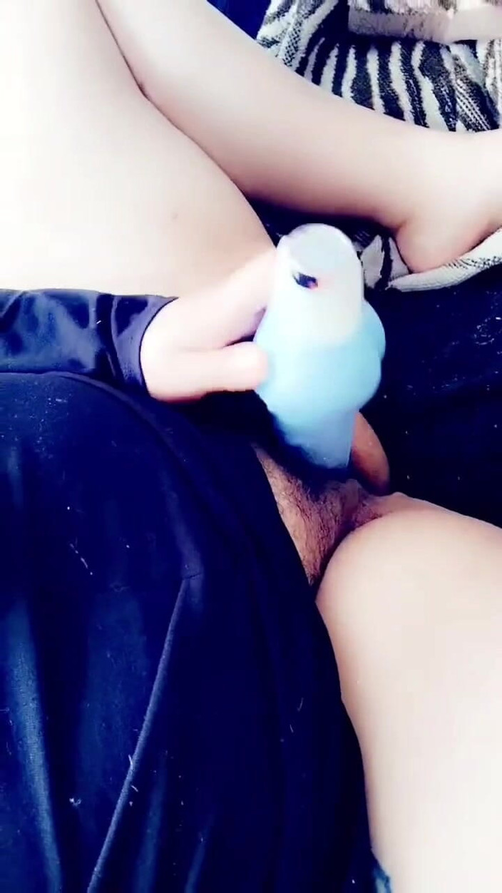Domina Succubus: Black Dress with My Blue Dildo