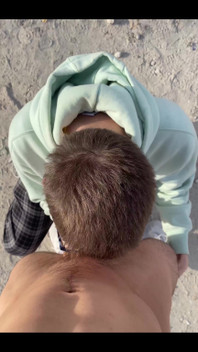 Teenager Sucks Me off Against the Backdrop of Mountains in Nature