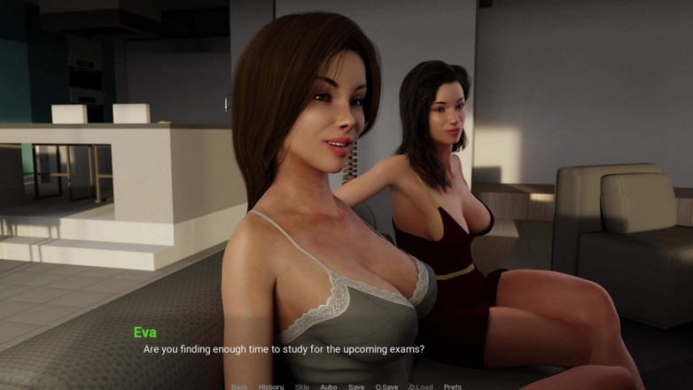 3D Cartoon Porn: Away From Home 34 - Liam Eats Eva’s Pussy in the Kitchen...