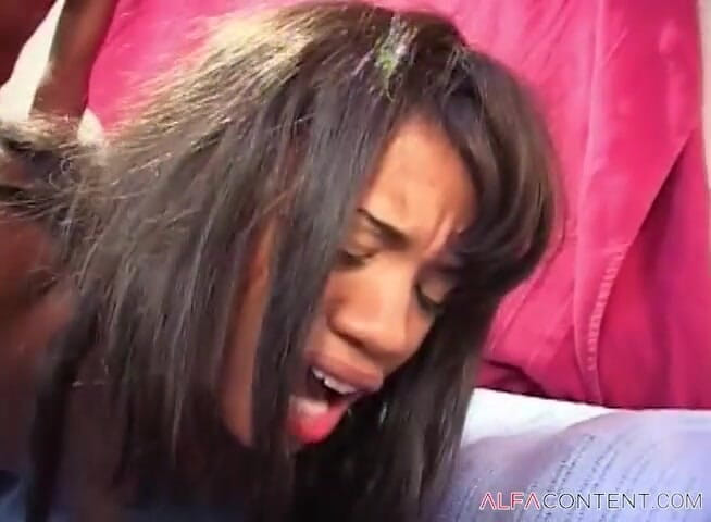 Ebony Ladies: Small-titted ebony penetrated by BBC fucker