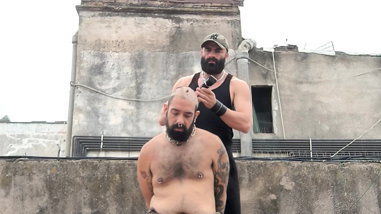 The Bearded Master: The Bearded Master Has a Hairy Pig Slave and Shaves...
