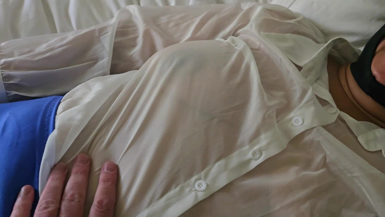 Slutty Ms B: Blue Mini Skirt Part 1 Foot Rubs