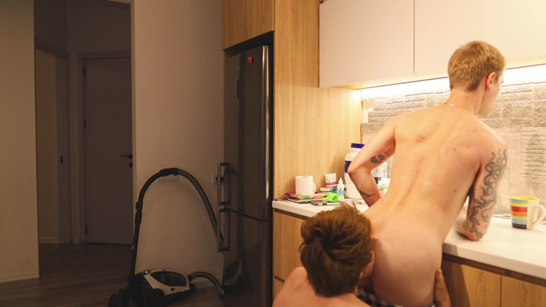 Max Gen: I Caught My Roommate Fingering His Ass in the Kitchen...