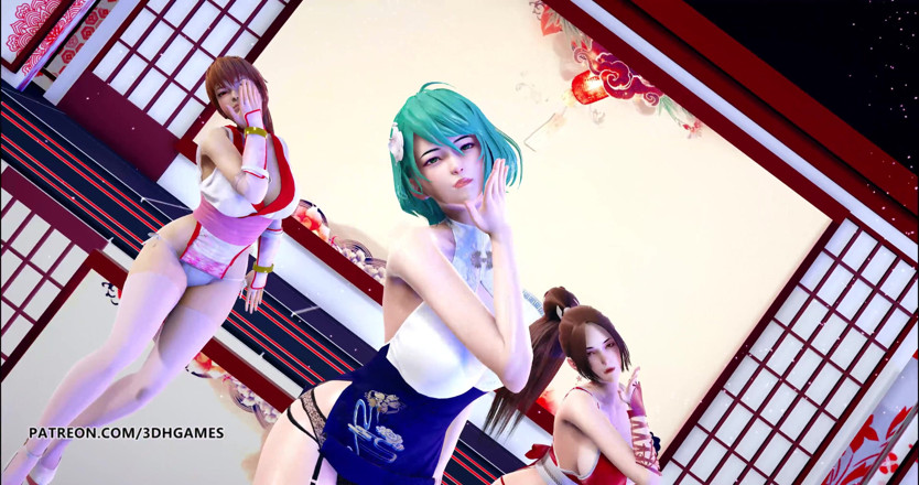 3D-Hentai Games: GigaReolEVO - Addiction striptease Mai Shiranui Tamaki Kasumi