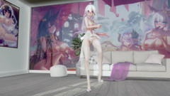 MikuMotion: Ich kann mich nicht aufhalten, weiße Strümpfe; Erotisches hochzeitskleid; Striptease