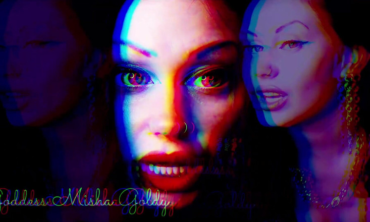 Goddess Misha Goldy: Twój żałosny kutas drży za każdym razem od myśli o tym,...