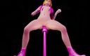 Wraith ward: Neon chick lagi asik ngentot dildo ukuran neon pink