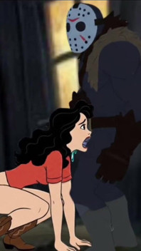 Student Girl Enjoys Sex in an Camp. Cartoon Horror Parody