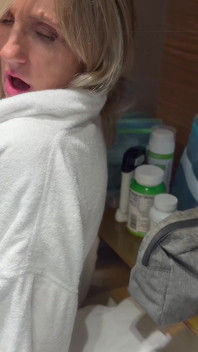 Horny GILF Gets Fucked on Sink in Spain.