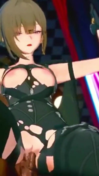 Zenless Zone Zero - Evelyn cachonda chorrea por todas partes mientras toma una preñada profunda - animaciones hentai en 3D