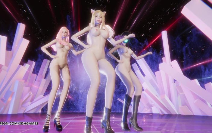 3D-Hentai Games: [mmd] (g) i-dle - Queencard Ahri Akali Seraphine sexy desnuda liga de...