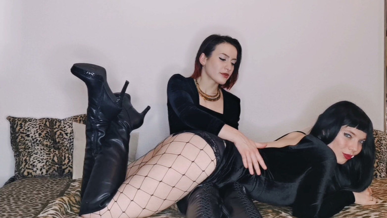 Miss Flora: Boots &amp; Fishnets Tease with Goddess Aurora