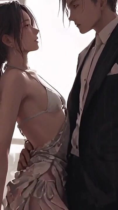 Facing the Window, Small Waist in His Hands-she Sits the Light and Finishes Where It Turns Golden. (AItuner)