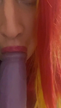 자지에 따먹히는 Sissy Gags, 자지에 사정, 그녀의 정액을 먹어