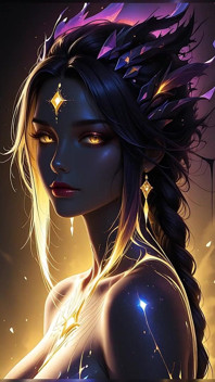 Void Empress Rising From Dark Matter with Golden Astral Threads Cosmic Fantasy Ai Art Slideshow