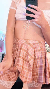 Sissy Teen Girl Exposes Her Big Dick