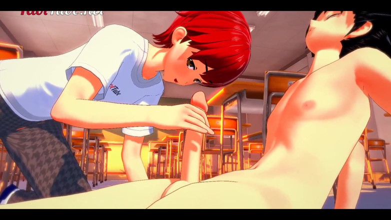 Yaoitube: Yaoi Hentai 3D - Shiro &amp;Naruto [mascote do yaoitube] punheta e anal em sala...