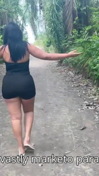 On the Beach in a Thong Bikini Showing My Big Ass