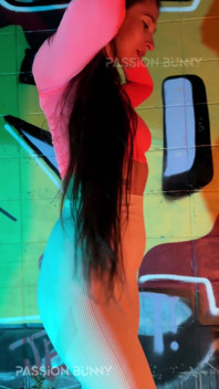 Sexy Fit Girl Teasing You in Neon Dance