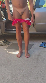 Fire Engine Red Wet Look Mini Skirt