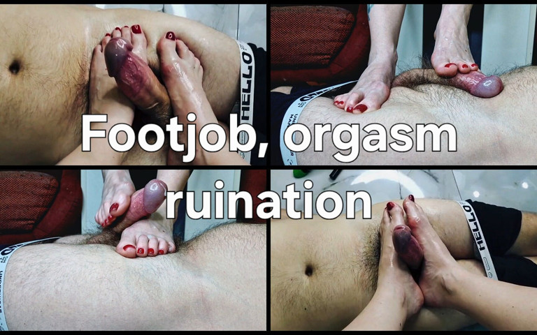 Footjob and Orgasm Ruination. (Your personal hell)