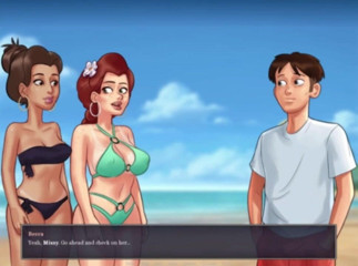 3DXXXTEEN2 Cartoon: Ty krásné ženy v skromných bikinách. 3D porno kreslený sex
